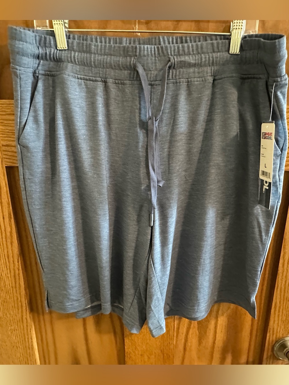 Womens Lightweight Drawstring Shorts - Slate Blue